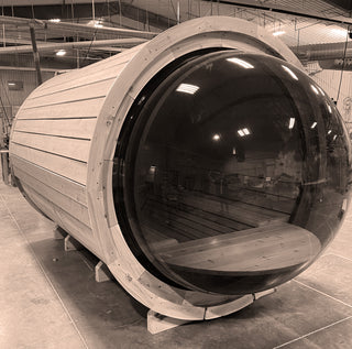 abode barrel panorama outdoor sauna